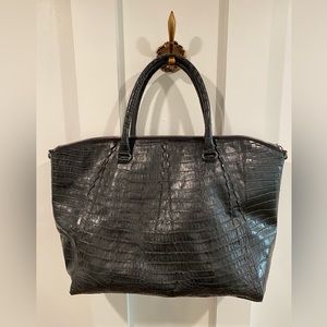 Raven Kauffman Embossed Tote. Sustainably made from repurposed rubber.